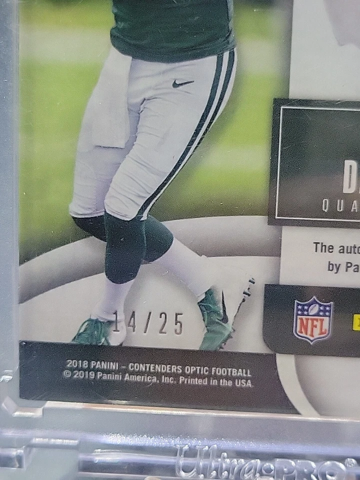 2018  Contenders Optic Sam Darnold ROY Contenders Blue #14 /25  Jersey Match - Image 3 of 3