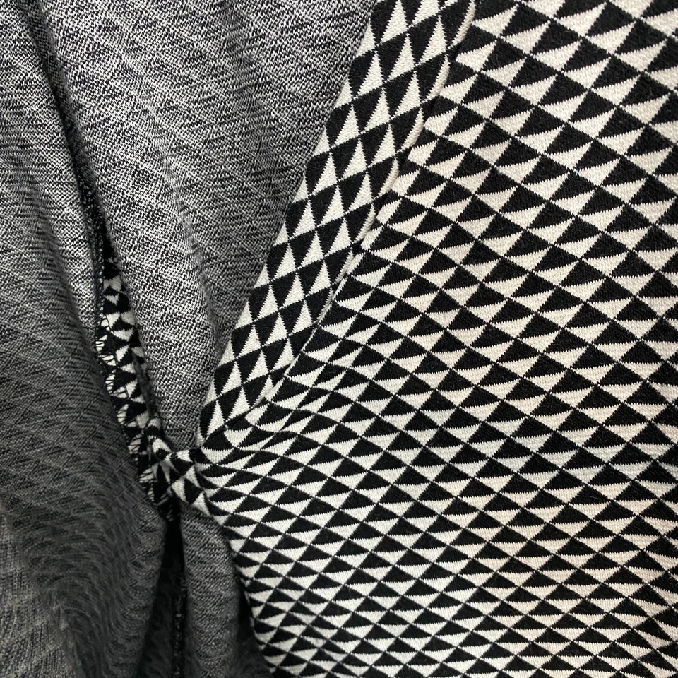 Nicole Miller 裹身连衣裙女式 M 黑色 V 领针织荷叶边女士经典办公室 — 第 4/4 张图片