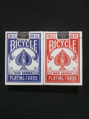 2 decks BICYCLE WAR SERIES BIG GUN BLUE/RED | eBay
