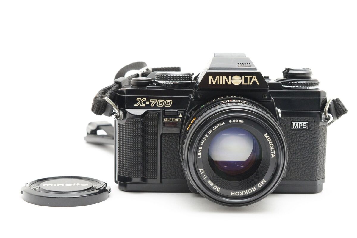 NEAR MINT+】 Minolta X-700 MPS Black 35mm SLR w/ MD ROKKOR NEAR MINT+】 Minolta X-700 MPS Black 35mm SLR w/ MD ROKKOR