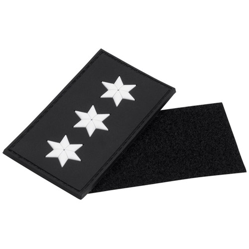 MRBS Rubber Patch POLIZEI Dienstgradabzeichen Polizeihauptkomissar (PHK, 3 weiße - Bild 2 von 2