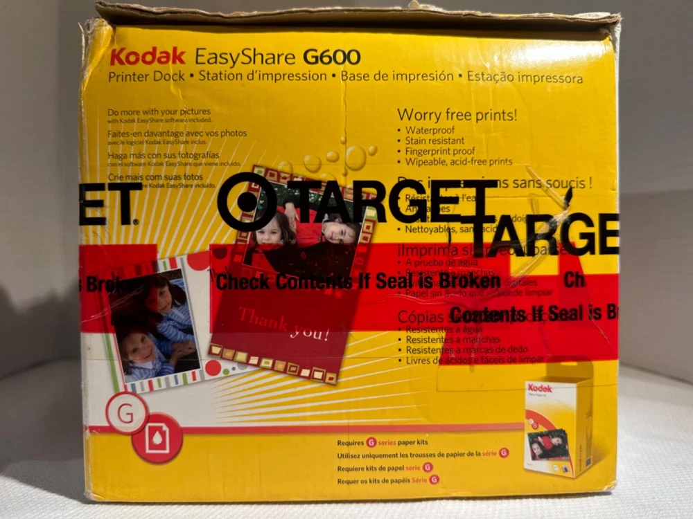 Kodak EASYSHARE G600 Digital Photo Printer Dock NEW Open Damaged box