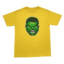 Vintage Early 2000's The Incredible Hulk Shirt Size Medium - Marvel Yellow 2003