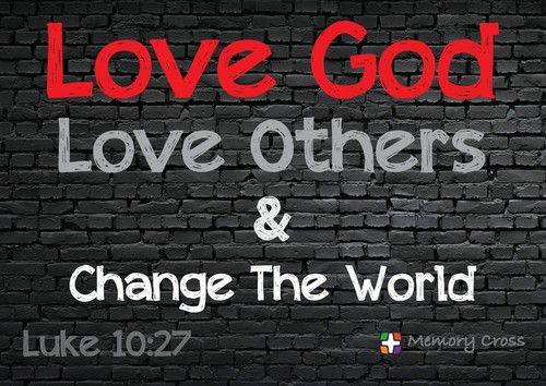 Love God, Love Others Change the world yard sign printed on 4 mil coroplast two - Picture 6 of 7