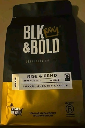 BLK & Bold Rise & Grnd Medium Roast Ground Coffee 12 oz. Sealed. Exp: 12/19/25