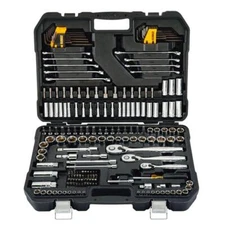 DEWALT Drive Ratchet Socket Wrench Hex Key Bit Mechanics Tool Set 200 Piece