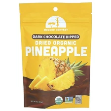 Dried Organic Pineapple, Dark Chocolate Dipped, 3 oz (84 g)