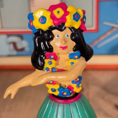 Hawaiian Hula Girl Dashboard Nodder Bobblehead Figurine, PVC 3.5