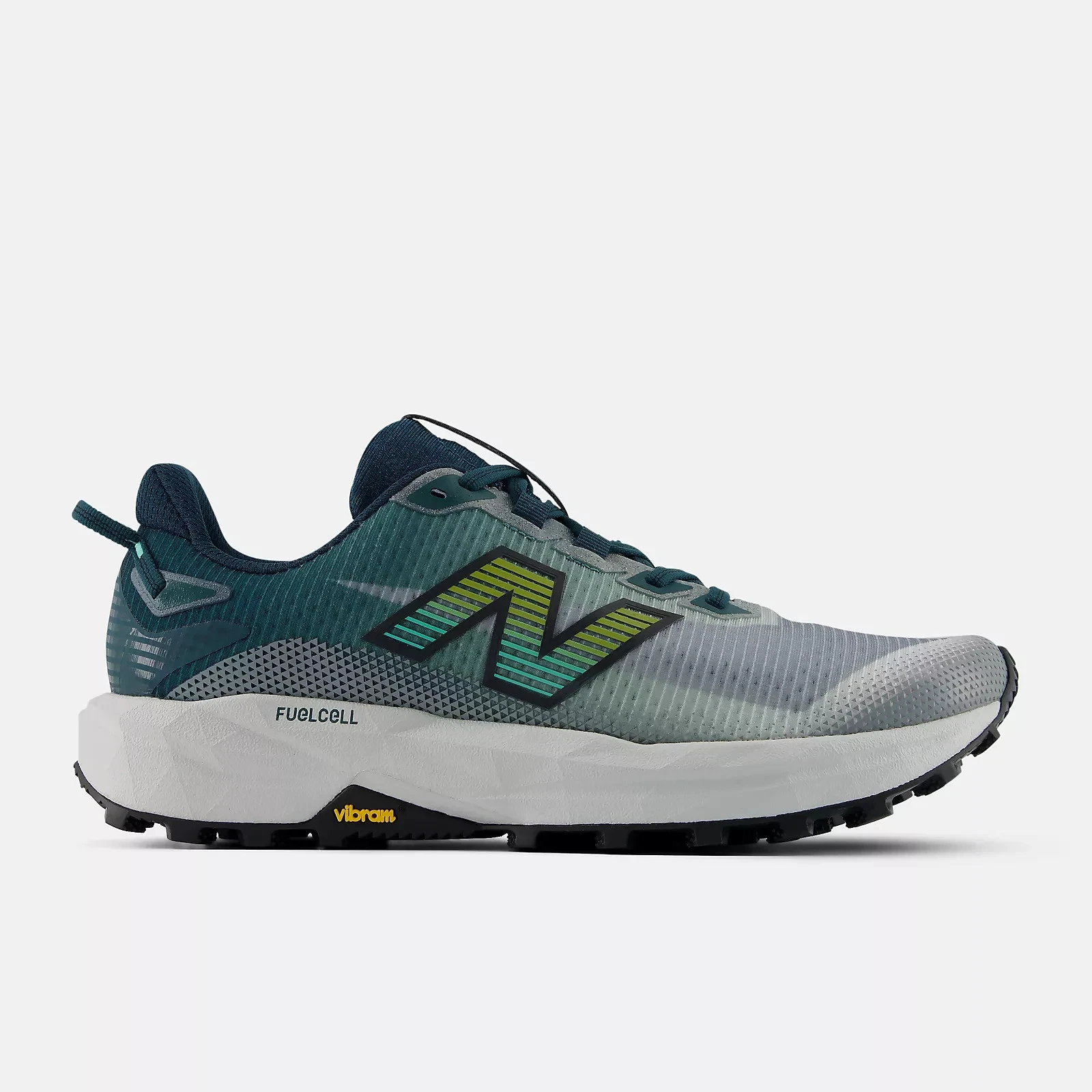 New Balance Men's Rebel Trail Shoes in GREEN with SHADOW GREY