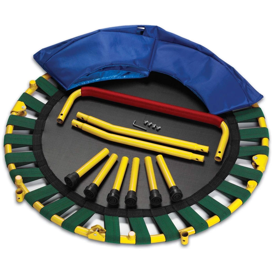 Trampolín Amarillo para Niños Fácil Configuración Portátil Fitness para Necesidades Especiales 36 Pulgadas Foto 2 de 4