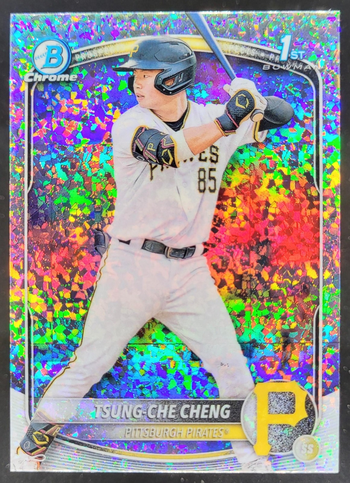 2025 Bowman Tsung-Che Cheng Chrome Mini Diamonds Refractor 1st Pirates HD2