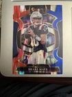 2025 Select Drake Maye Red And Blue Shock Prizm Concourse Patriots #80