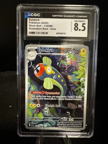 CGC 8.5 Eelektrik 114/086 Black Bolt BLK Pokemon Card
