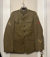 Rare (2-pc set) WWI US ARMY Wool Doughboy Jacket & Breeches Uniform Military