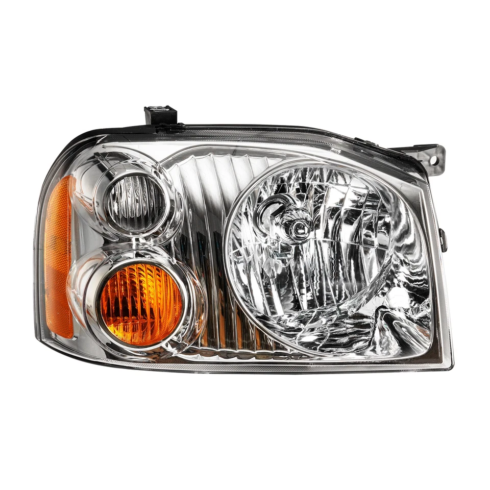 Conjunto de faros L&R para carcasa cromada halógena Nissan Frontier 2001-2004 Foto 4 de 4