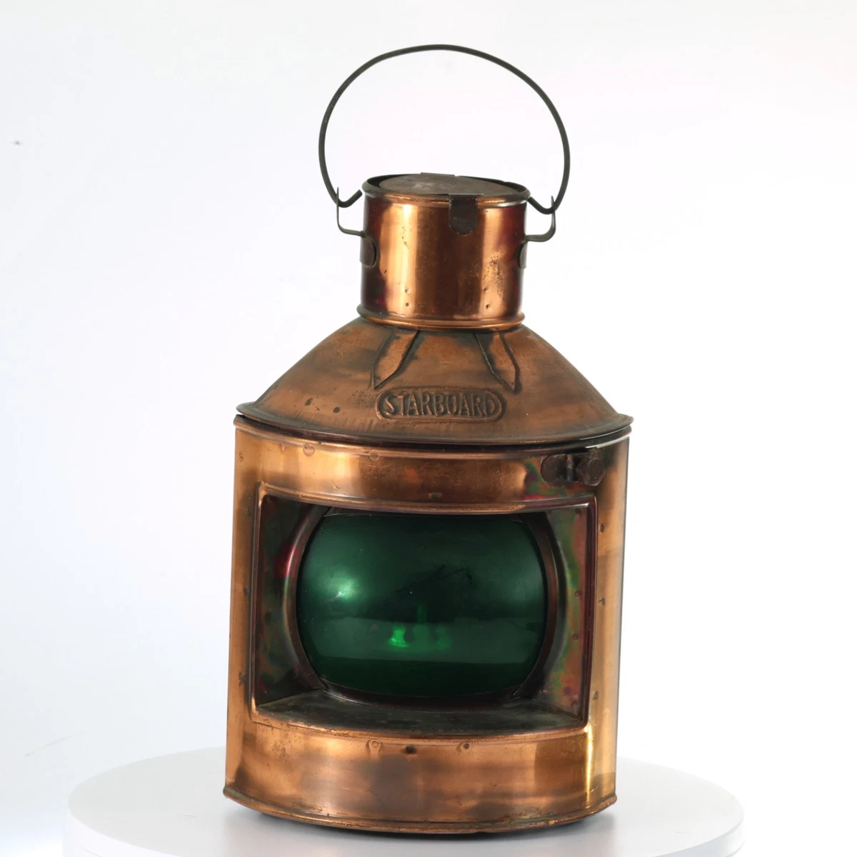 LAMPE PHARE À POSER OBJET DE MARINE BOIS ET CUIVRE ANNÉES C LAMPE PHARE À POSER OBJET DE MARINE BOIS ET CUIVRE ANNÉES C