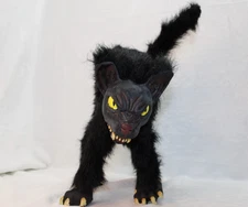 Paper Magic Group Halloween Black Cat RARE Prop Plush Posable 2003 Life Size