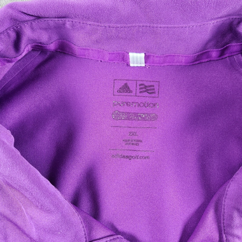 Polo de golf de manga corta ventilado Adidas Climacool para hombre talla 2XL Foto 3 de 4