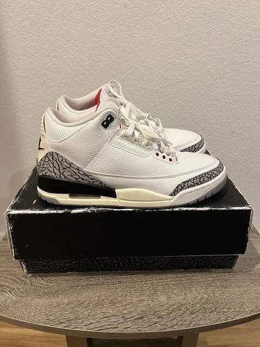 Size 10.5 - Jordan 3 Retro Mid White Cement Reimagined