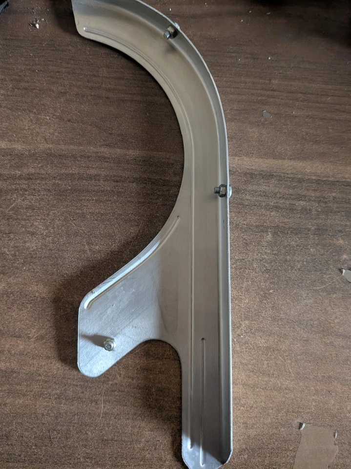 Garde carter de chaîne vélo ancien vintage aluminium ALUDUR - Photo 2/4