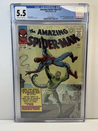 The Amazing Spider-Man #20 1965 CGC 5.5 1st App Scorpion Silver Age Key