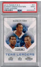 2010 Panini R&S Kevin Durant, Russell Westbrook Team Leaders PSA 9