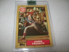 2016 TOPPS ARCHIVES 1987 JOHN FRANCO AUTOGRAPH SIGNED AUTO #D/9 CINCINNATI REDS