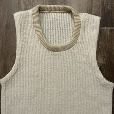 Vintage 80s Unbranded Knit Sleeveless U-Neck Sweater Vest