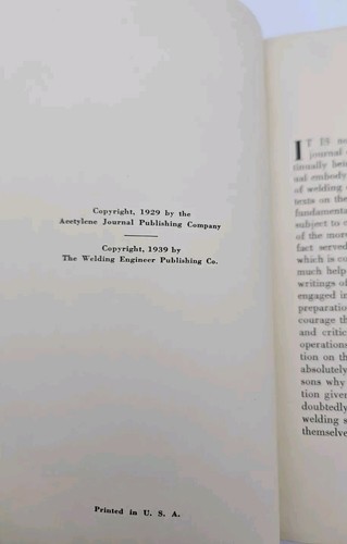 The Oxy-Acetylene Weldor’s Handbook First Edition Craftsman 1939 - Picture 6 of 8