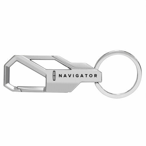 Lincoln Navigator Silver Snap Hook Metal Key Chain Key-Ring Keychain - Picture 2 of 5