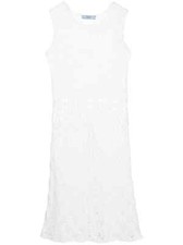 Prada Sleeveless Crochet Dress White Womens IT 38