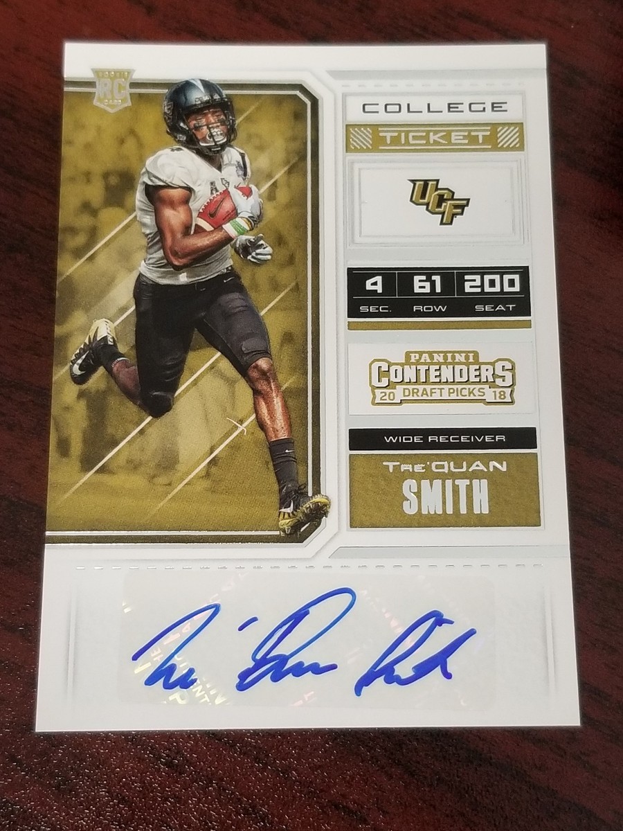 2018 Contenders Draft #283 Tre'Quan Smith UCF Saints WR Rookie