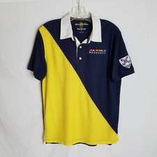 Brooks Brothers Pro Sport Mens Embroidered Design S/S Polo Shirt Sz Medium D307