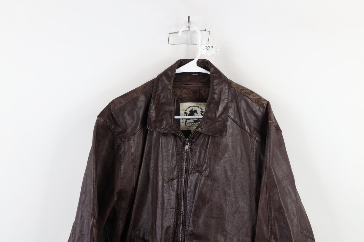 本革　80s 90s archive borown Leather Jacket Online Vintage Store | 80's Men Leather Jacket | Northern Grip