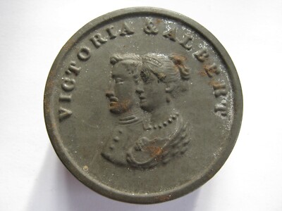 um 1840 Victoria und Albert Markenlose Dose evtl. für Schnupftabak RAR