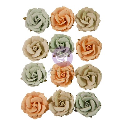 Prima Marketing Paper Flowers 12/Pkg-Floral Adventure, In The Moment