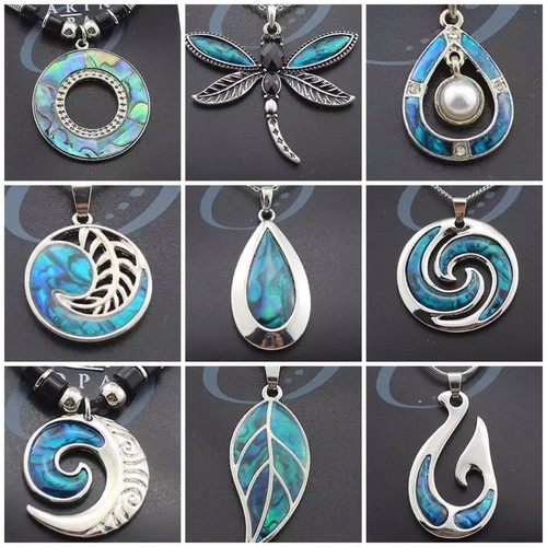 Woman Man Necklace Marine Opal Pendant 