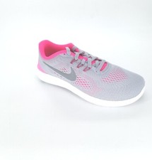 100 Nike Kids Free RN Running Shoes Wolf Grey/Metallic Silver Size 5.5 Y US