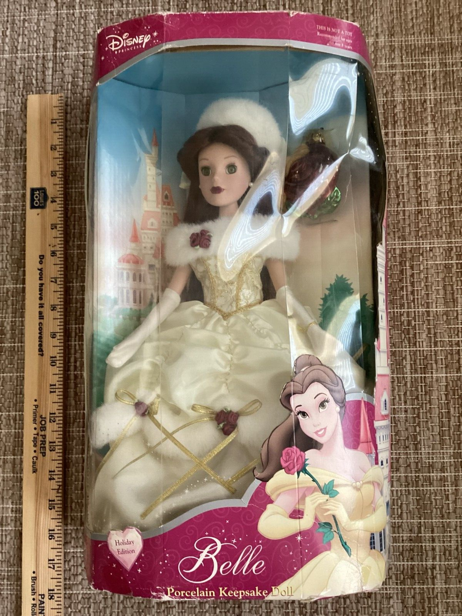 Disney Princess. Belle Porcelain Keepsake Doll 2003 Holiday
