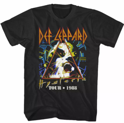 HOT Def Leppard Hysteria Tour 1988 Rock Band T-Shirt Size S-3XL