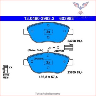 SERIE PASTIGLIE ANTERIORE FIAT=603983