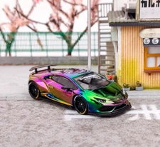 King 1:64 Purple LP610 Huracan LBWK Racing Sports Model Diecast Metal Car