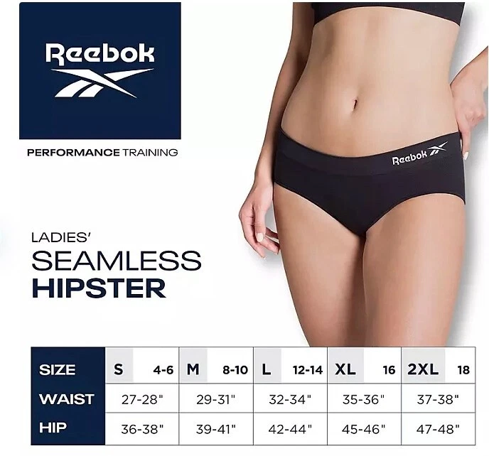 (2 or 6 Pair) Reebok Women's Stretch Performance Seamless Hipster Panties, - Image 3 of 4