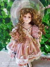 Bambola in porcellana con borsetta h 55 cm pari a nuova idea regalo