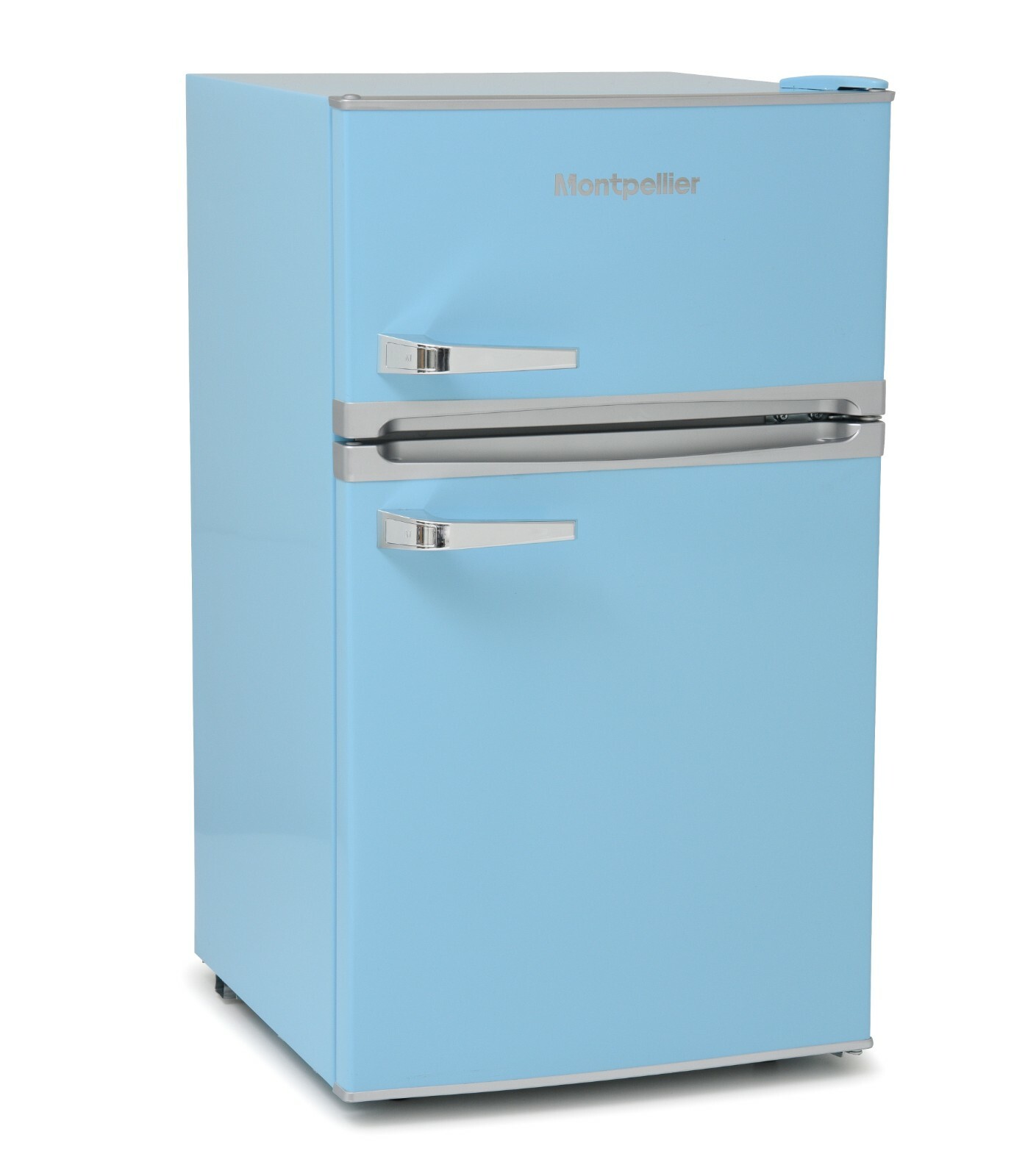 Montpellier Undercounter Fridge Freezer Freestanding Retro Blue Fridge