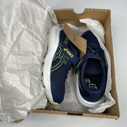Asics Contend 9 PS Boys Size 2.5 Navy Sneakers 1014A338-402 - Picture 3 of 9