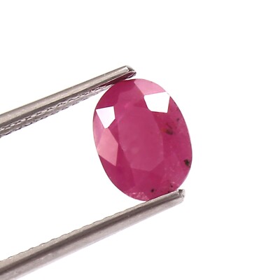 2.10 CT Johnson Mines Heated Natural CERTIFIED Ruby Oval Loose Gemstone Cut