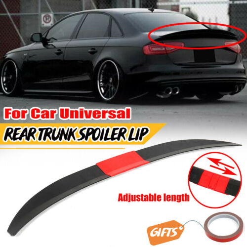 Adjustable Rear Trunk Spoiler Lip Roof Tail Wing Black Universal For Car Sedan L - Picture 1 of 11