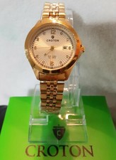 Ladies Gold Tone 10 Diamond CROTON WATCH