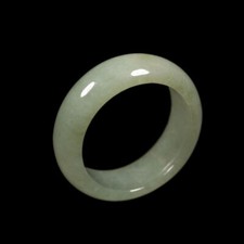 Certified Grade A Green Jade Jadeite Ring 100 Natural Size 7.75 / 18mm Z04583